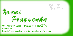 noemi prazsenka business card